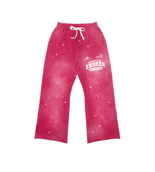 Awoken Dreams Pink Rhinestone Sweatsuit
