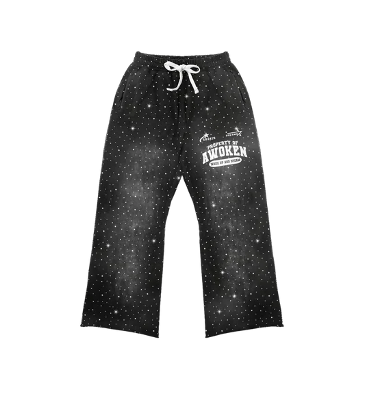 Awoken Dreams Black Rhinestone Sweatsuit