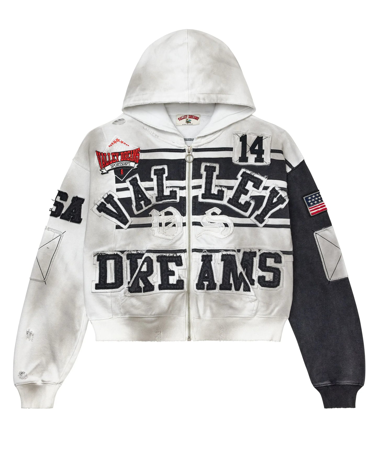 Vale Forever Collage Zip Up Hoodie Oreo