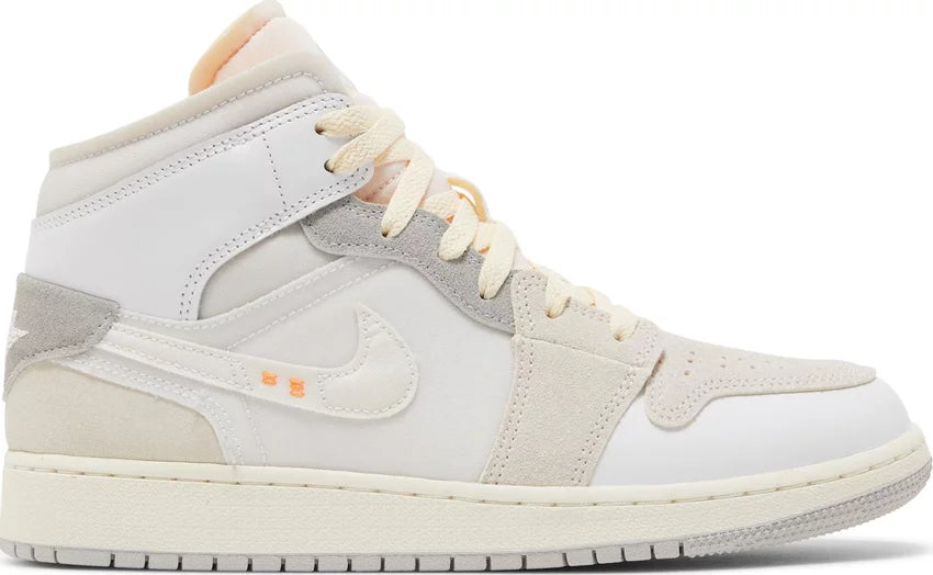 Jordan 1 Mid SE Craft Inside Out White Grey (GS)