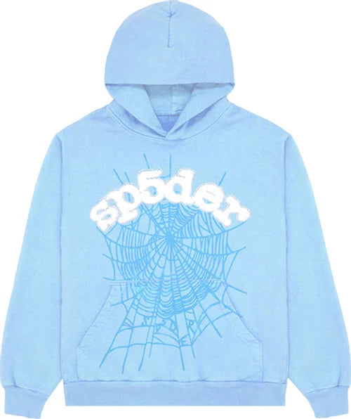 Sp5der Web Hoodie Sky Blue