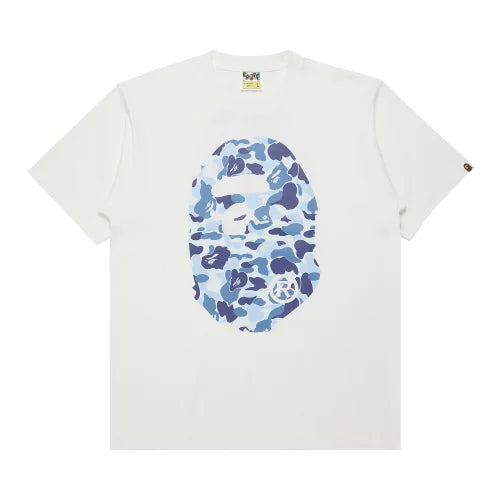 BAPE ABC Blue Camo Big Ape Head Tee (White)