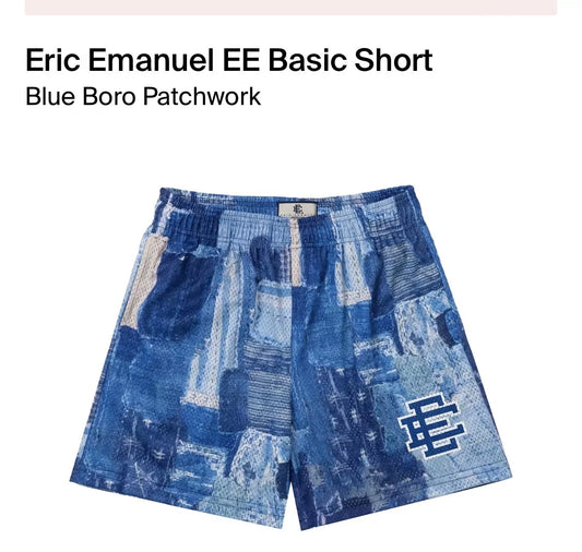 Eric Emanuel EE Basic Short Blue Boro Patchwork