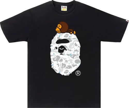 BAPE Space Camo Milo On Big Ape Tee (Black)